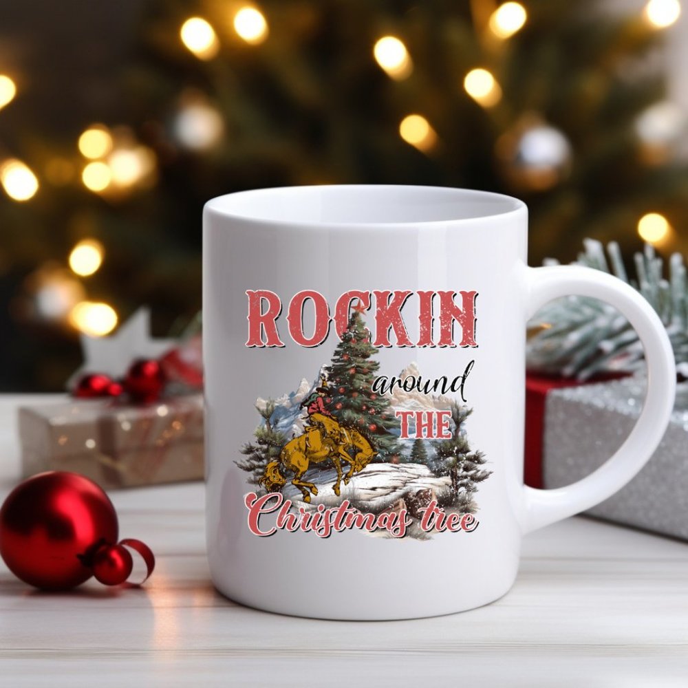 Rocking Around The Christmas Tree Coffee Mug 15oz Cup
